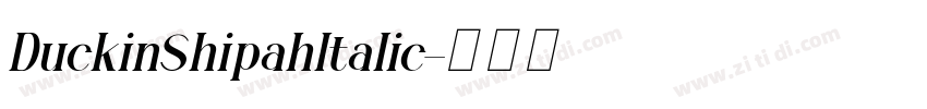 DuckinShipahItalic字体转换