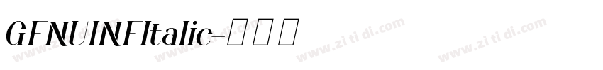 GENUINEItalic字体转换