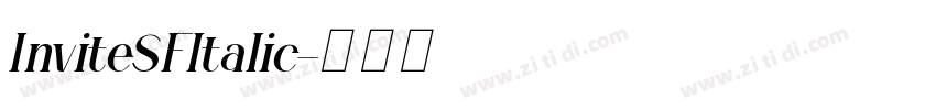 InviteSFItalic字体转换