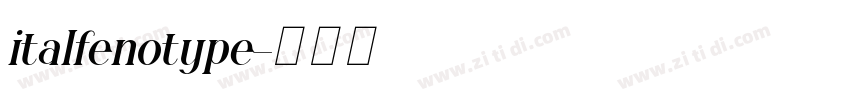 italfenotype字体转换
