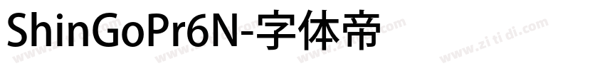 ShinGoPr6N字体转换