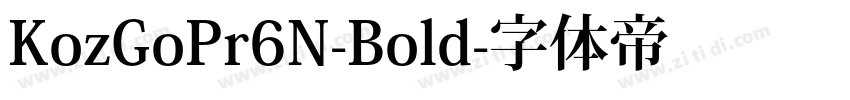KozGoPr6N-Bold字体转换
