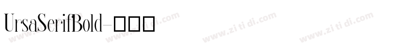 UrsaSerifBold字体转换