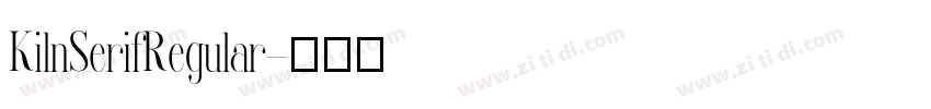 KilnSerifRegular字体转换
