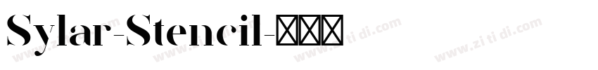 Sylar-Stencil字体转换