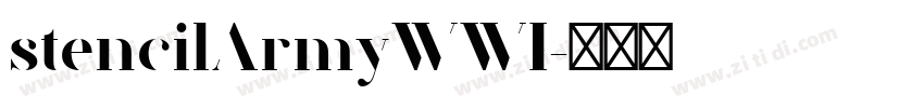 stencilArmyWWI字体转换