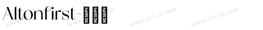 Altonfirst字体转换