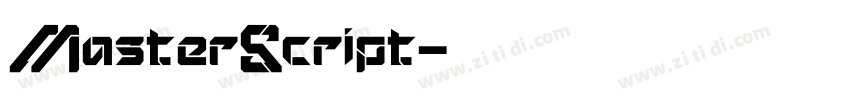 MasterScript字体转换