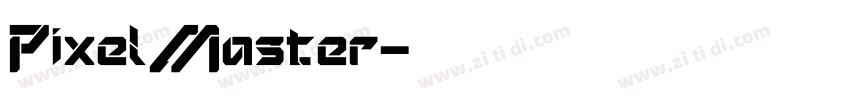 PixelMaster字体转换