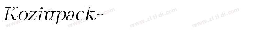 Koziupack字体转换