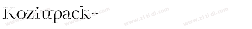 Koziupack字体转换