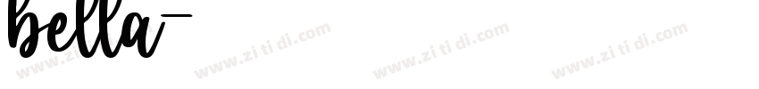 bella字体转换