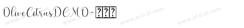 OliveCitrusDEMO字体转换