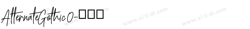 AlternateGothic0字体转换
