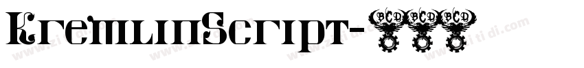 KremlinScript字体转换