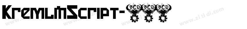 KremlinScript字体转换