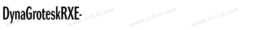 DynaGroteskRXE字体转换