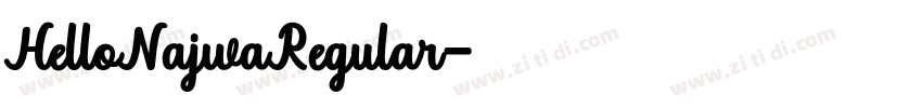 HelloNajwaRegular字体转换