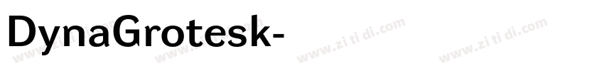 DynaGrotesk字体转换
