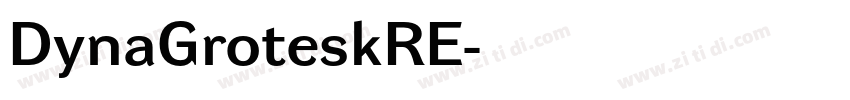 DynaGroteskRE字体转换