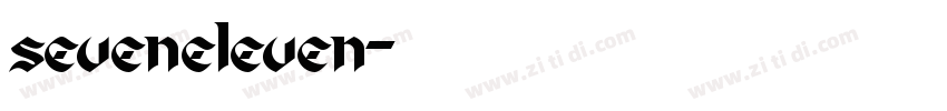 seveneleven字体转换