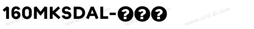 160MKSDAL字体转换