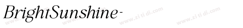 BrightSunshine字体转换