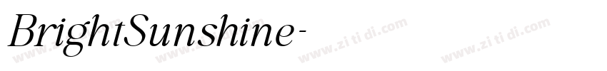 BrightSunshine字体转换