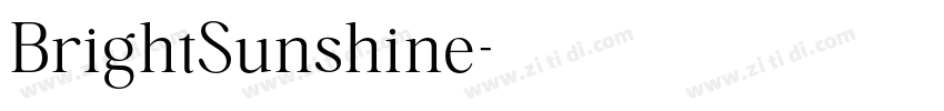 BrightSunshine字体转换