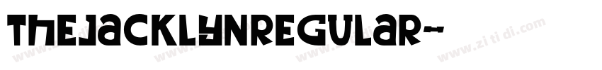 TheJacklynRegular字体转换