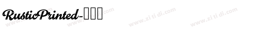 RusticPrinted字体转换