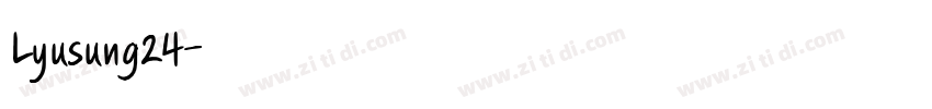 Lyusung24字体转换