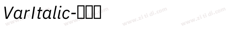 VarItalic字体转换
