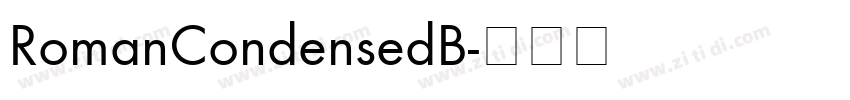 RomanCondensedB字体转换