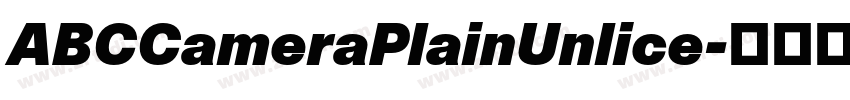 ABCCameraPlainUnlice字体转换 ABCCameraPlainUnlice字体转换