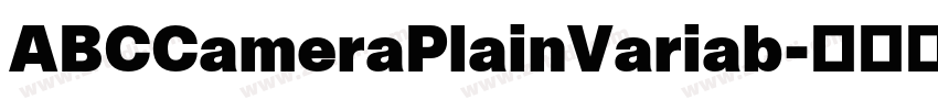 ABCCameraPlainVariab字体转换 ABCCameraPlainVariab字体转换