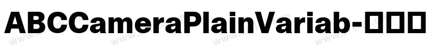 ABCCameraPlainVariab字体转换 ABCCameraPlainVariab字体转换