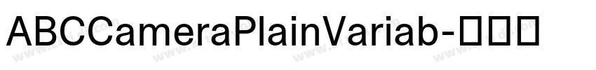 ABCCameraPlainVariab字体转换 ABCCameraPlainVariab字体转换