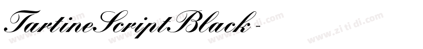 TartineScriptBlack字体转换