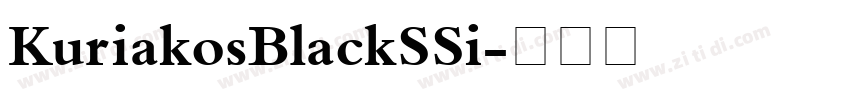KuriakosBlackSSi字体转换