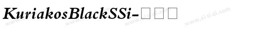 KuriakosBlackSSi字体转换