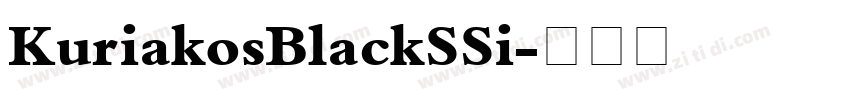 KuriakosBlackSSi字体转换