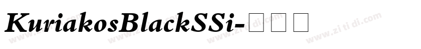 KuriakosBlackSSi字体转换