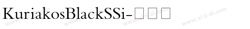 KuriakosBlackSSi字体转换