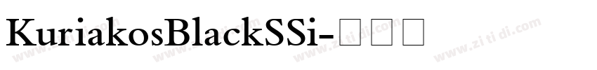KuriakosBlackSSi字体转换