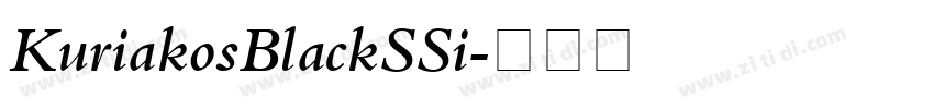 KuriakosBlackSSi字体转换