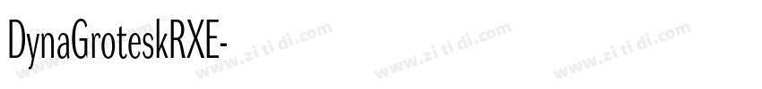 DynaGroteskRXE字体转换