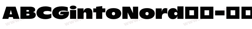 ABCGintoNord字体字体转换