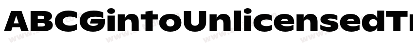 ABCGintoUnlicensedTr字体转换