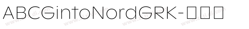 ABCGintoNordGRK字体转换